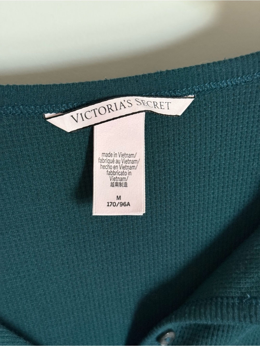 Victoria’s Secret Glow Waffle Three-Piece Short Pajama Set Green Medium - Picture 5 of 16